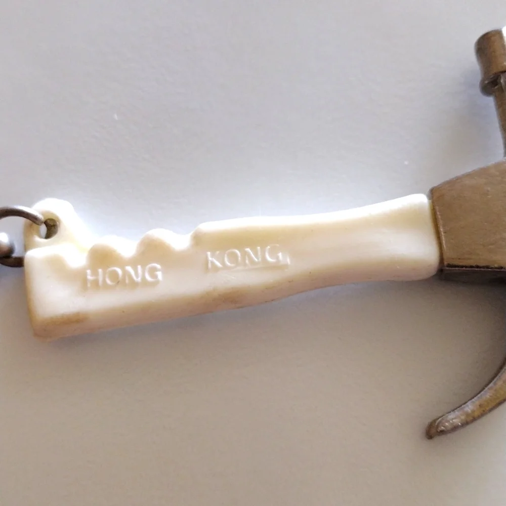 Mini Tool Model Claw Hammer Keychain Keyring Made In Hong Kong Novelty Bag Charm